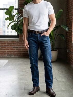 Levi's Slim Straight Jeans in Dark Blue